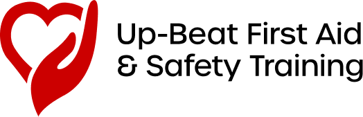 up-beat first aid and training logo.